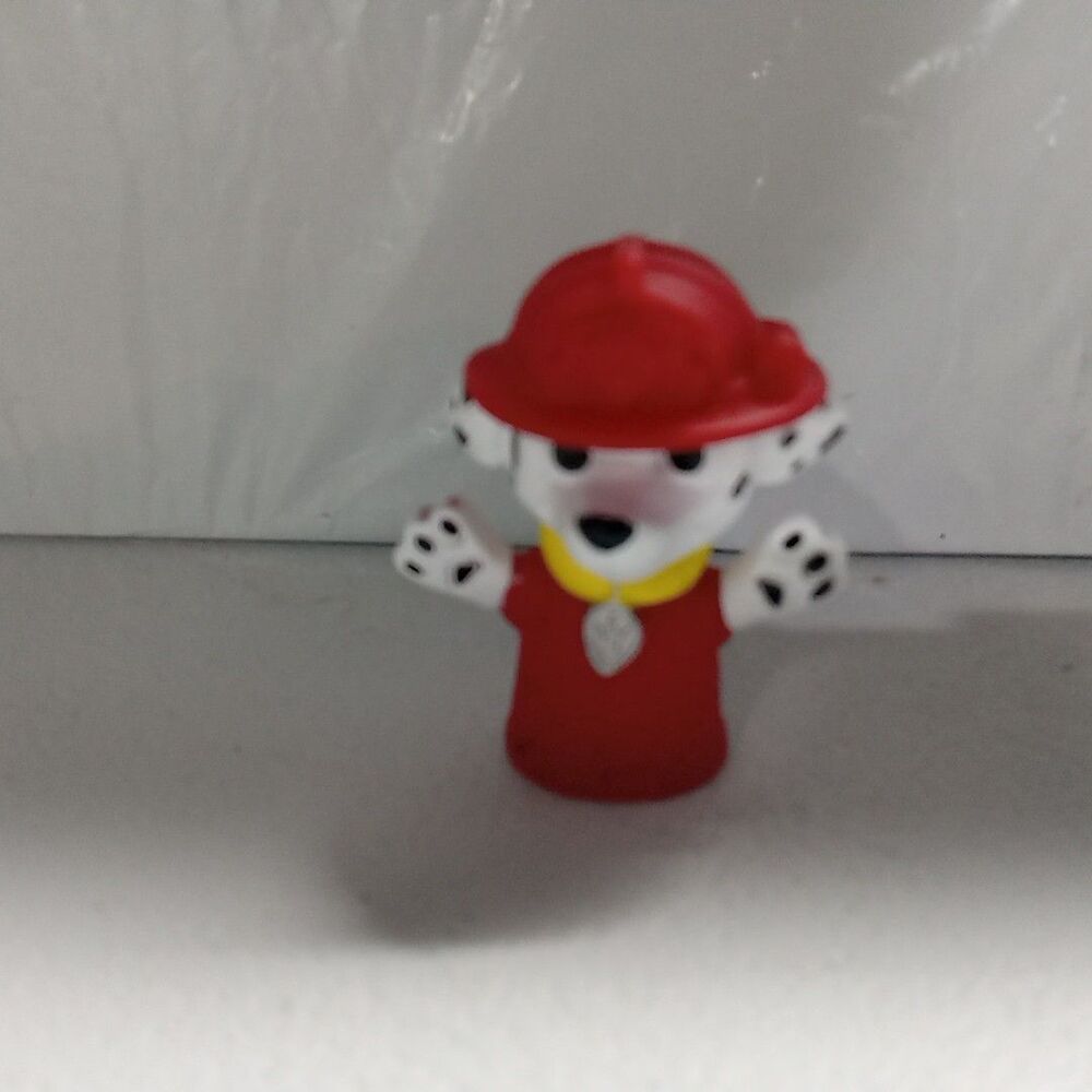 Paw Patrol Rescue Dalmatian Dog Fireman "Marshall" Vinyl Finger Puppet Sh23